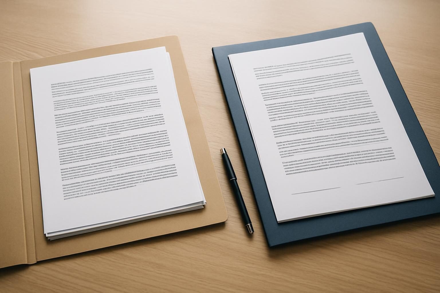 Two debt relief program agreements laid side by side for comparison
