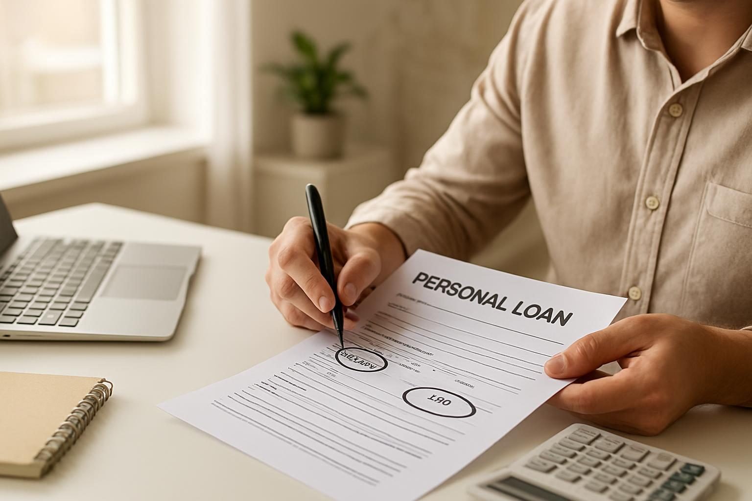 Reviewing loan fees and APR before debt consolidation