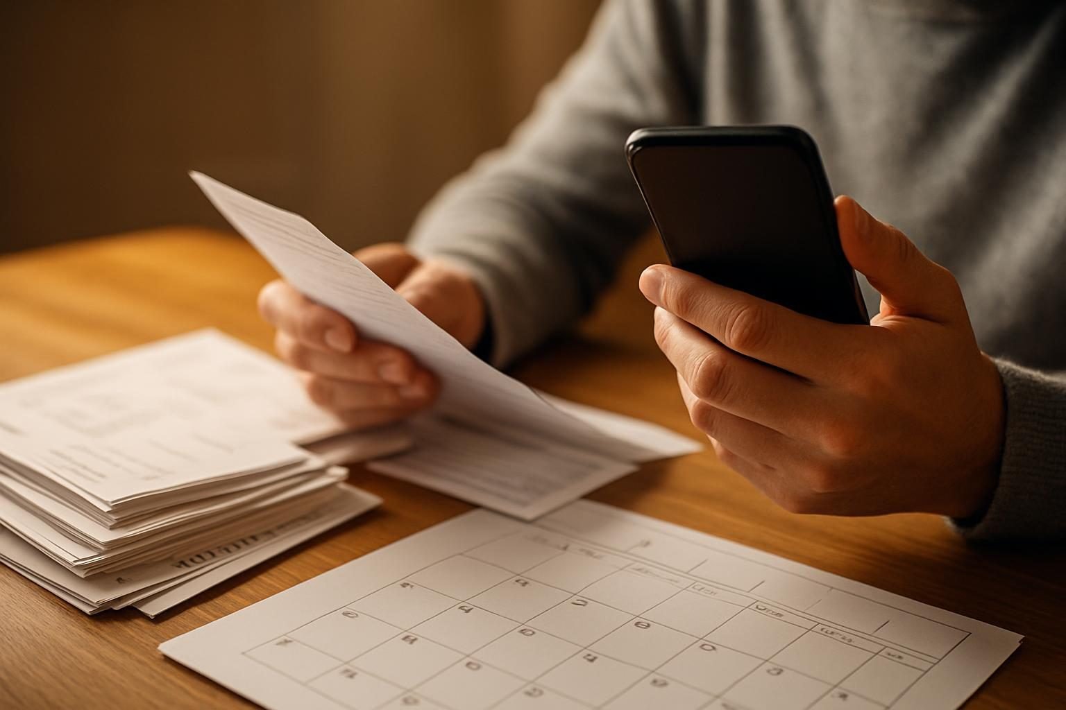 Person negotiating a debt settlement lump sum with a creditor by phone