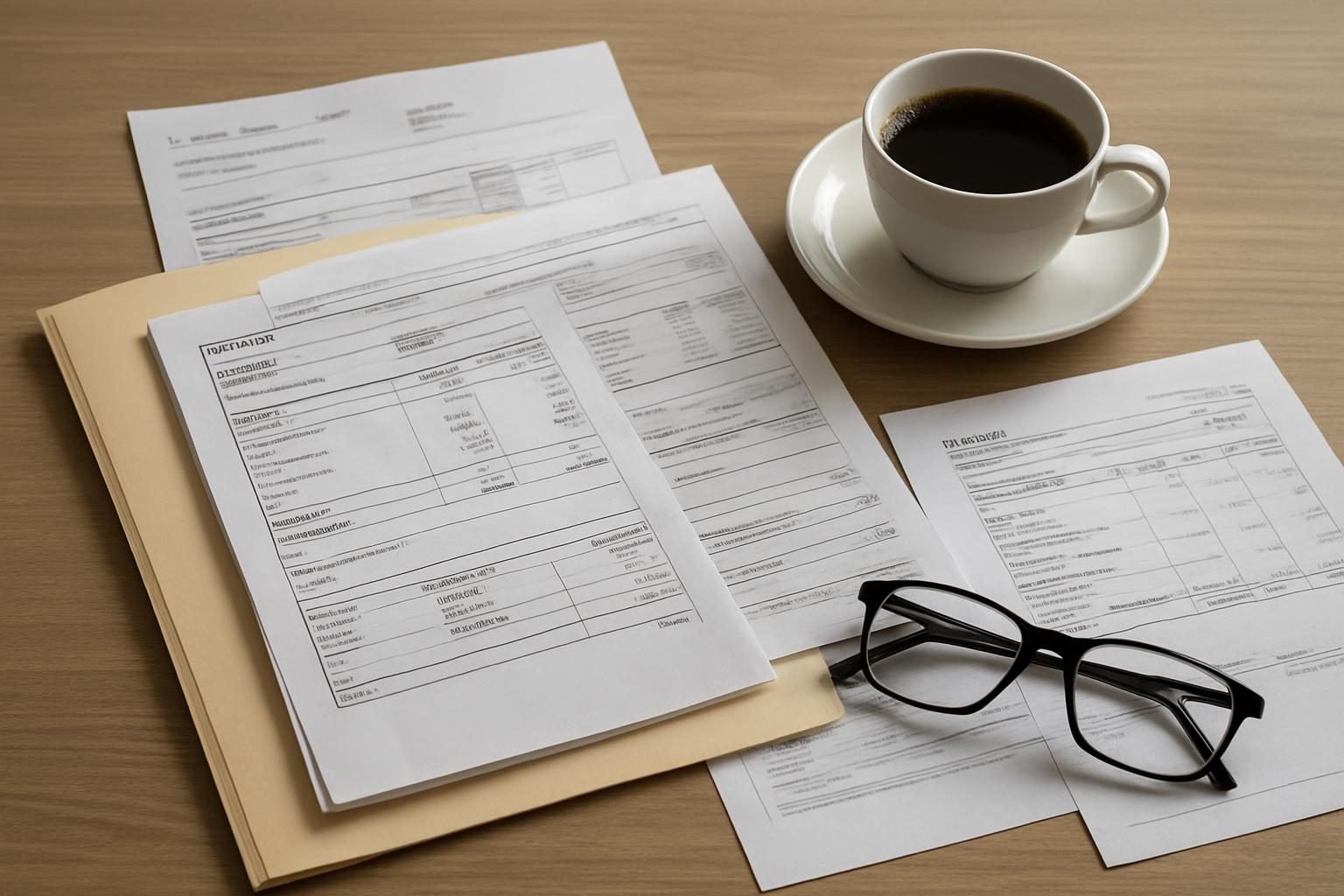 Documents such as pay stubs and bank statements prepared for a credit card hardship program