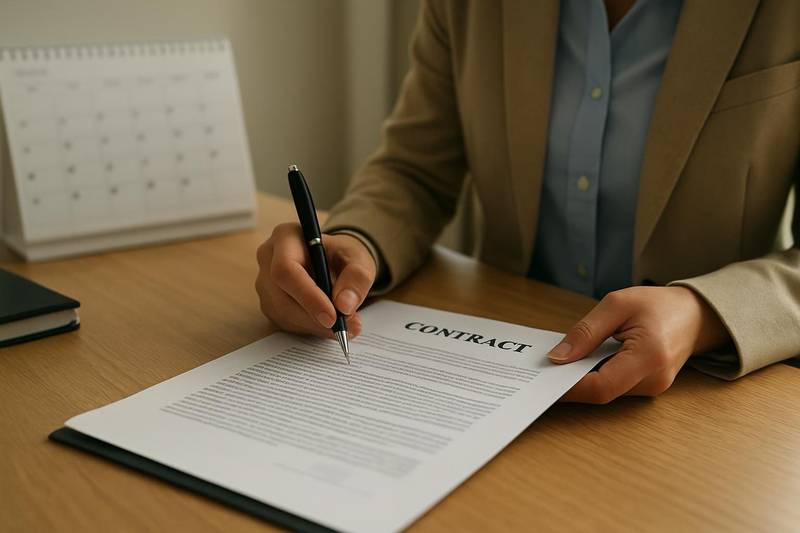 Consumer reviewing a written credit repair contract under federal CROA rules