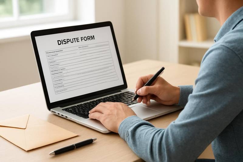Filing a credit report dispute online or by mail