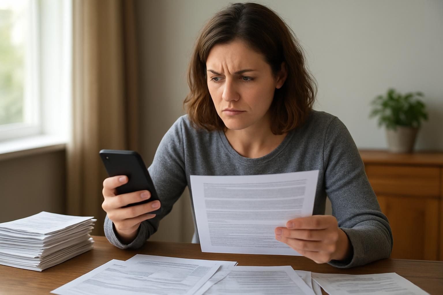 Person comparing loan terms and checking APR before signing